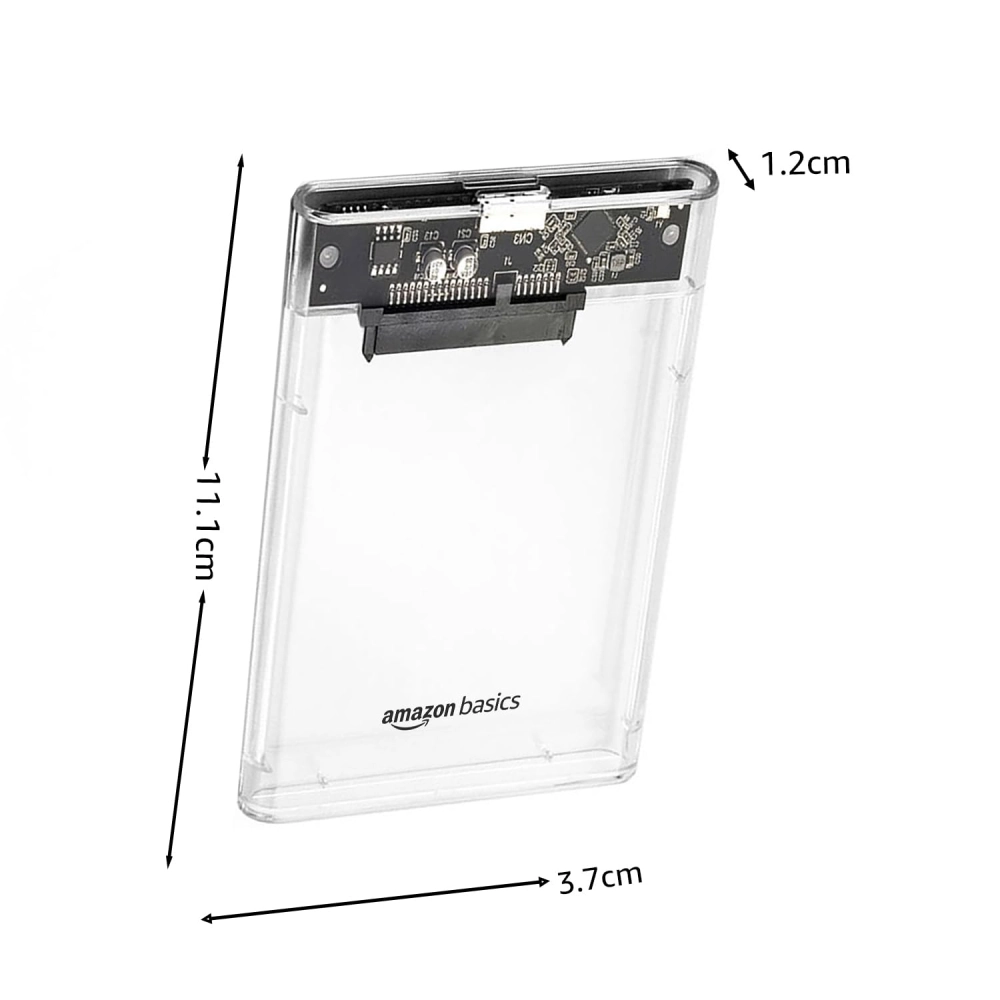 Amazon Basics HDD Casing 2.5 Inch Sata USB Type C Transparent (ESC-TP01) view 4